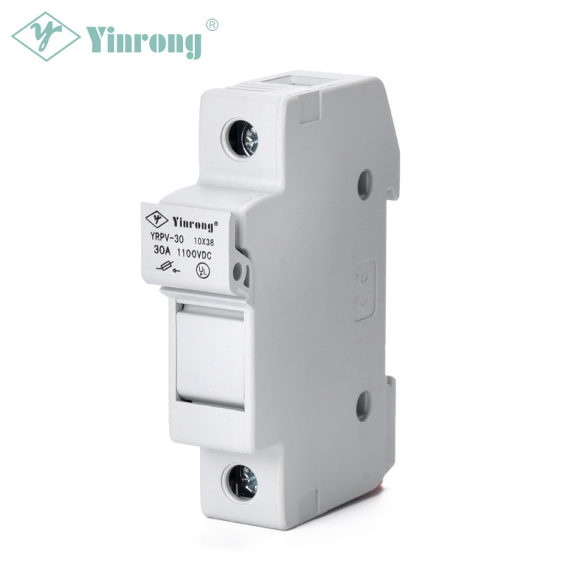 1100VDC 30A 10×38mm Solar PV DIN Rail Fuse Holder